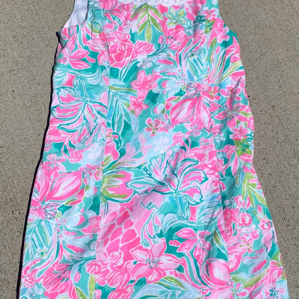 Lily Pulitzer Floral Sleeveless Dress in Pink and Green